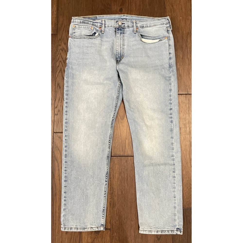 Levi's 502 Taper Leg Men's Jeans 36Wx30L Blue Denim Zip Fly